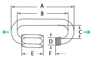 QUICK LINK, LARGE HOLE 8MM 2 QUICK LINK, LARGE HOLE 8MM - Image 2