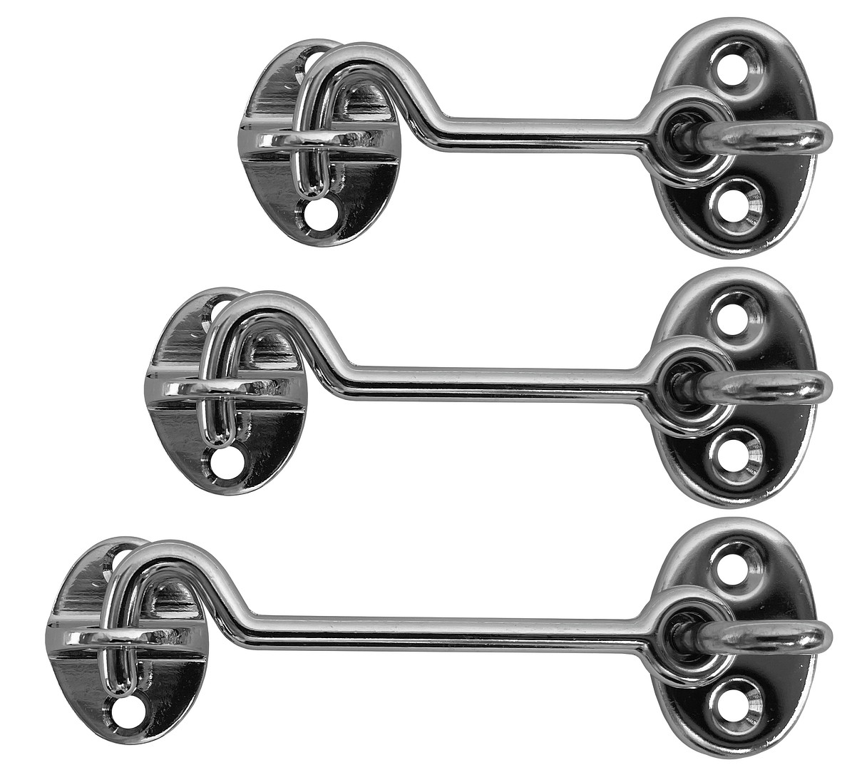 DOOR HOOK 75MM CHROME 2 DOOR HOOK 75MM CHROME - Image 2