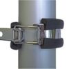 Mast securing clamp with tension lock, stainless steel/rubber 2 1203