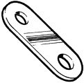 SEA SURE connecting tab stainless steel 51x19mm, straight