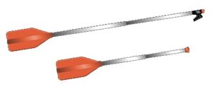 DAVIS telescopic paddle, aluminum/plastic with knob, 500-1150mm, orange