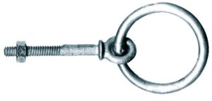 GALVANIZED BOAT RING WITH NUT 8x60MM