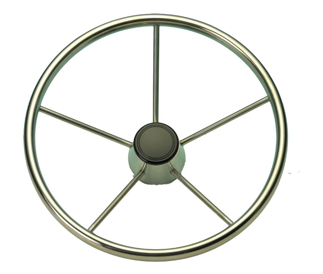 STAINLESS STEEL STEERING WHEEL 340MM 1 STAINLESS STEEL STEERING WHEEL 340MM