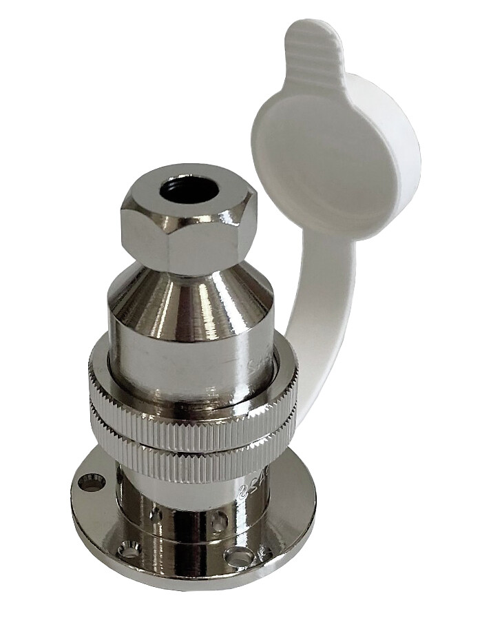 COVER CONTACT 3-POLE, BRASS/CHROME-PLATED 1 COVER CONTACT 3-POLE, BRASS/CHROME-PLATED
