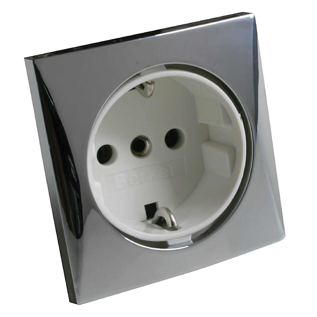 SOCKET 230 V, CHROME-PLATED 1 SOCKET 230 V, CHROME-PLATED
