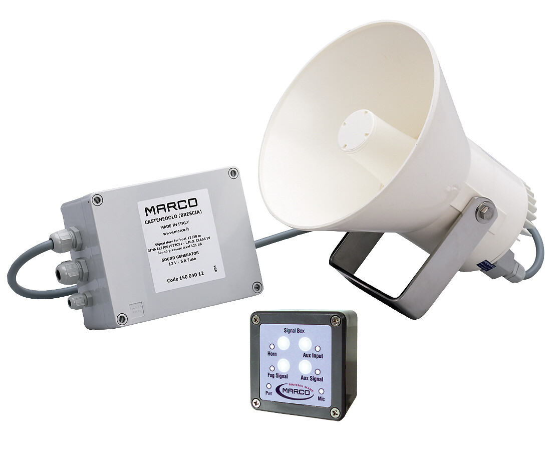 EW2 ELECTRIC HORN 12/20M WITH FOG SIGNAL, 12V 1 EW2 ELECTRIC HORN 12/20M WITH FOG SIGNAL, 12V
