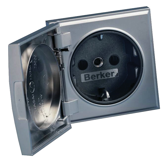BERKER SOCKET 230V, WHITE 1 BERKER SOCKET 230V, WHITE