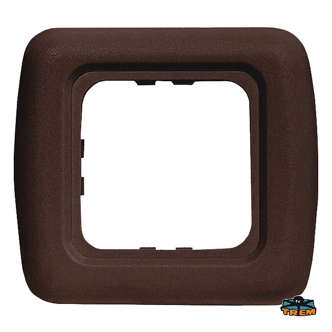 SOCKET FRAME DARK BROWN 1 SOCKET FRAME DARK BROWN