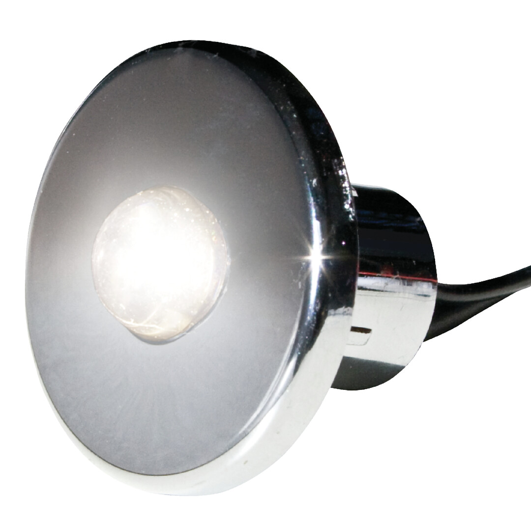 DOT 30 LED STEP LIGHT, CHROME 1 DOT 30 LED STEP LIGHT, CHROME