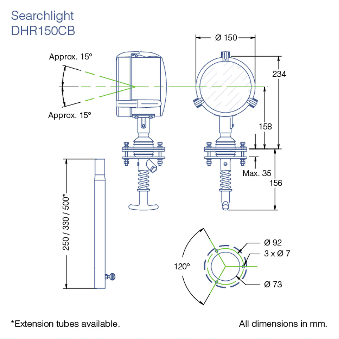 LED SEARCH LIGHT 150MM 10-32VCD 10W 2 LED SEARCH LIGHT 150MM 10-32VCD 10W - Image 2