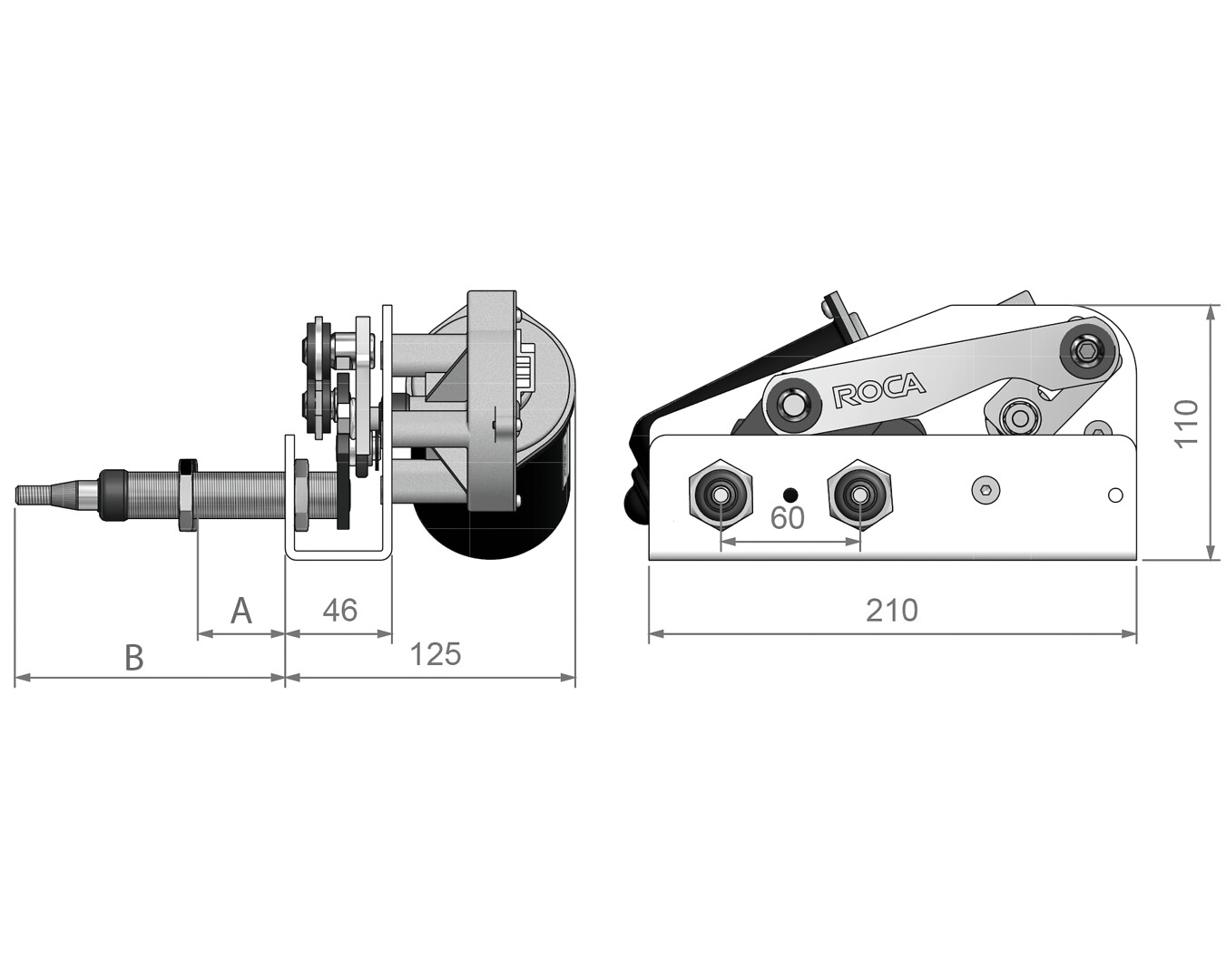 WINDSHIELD WIPER MOTOR W38, SINGLE SHAFT 78MM 24V 2 WINDSHIELD WIPER MOTOR W38, SINGLE SHAFT 78MM 24V - Image 2