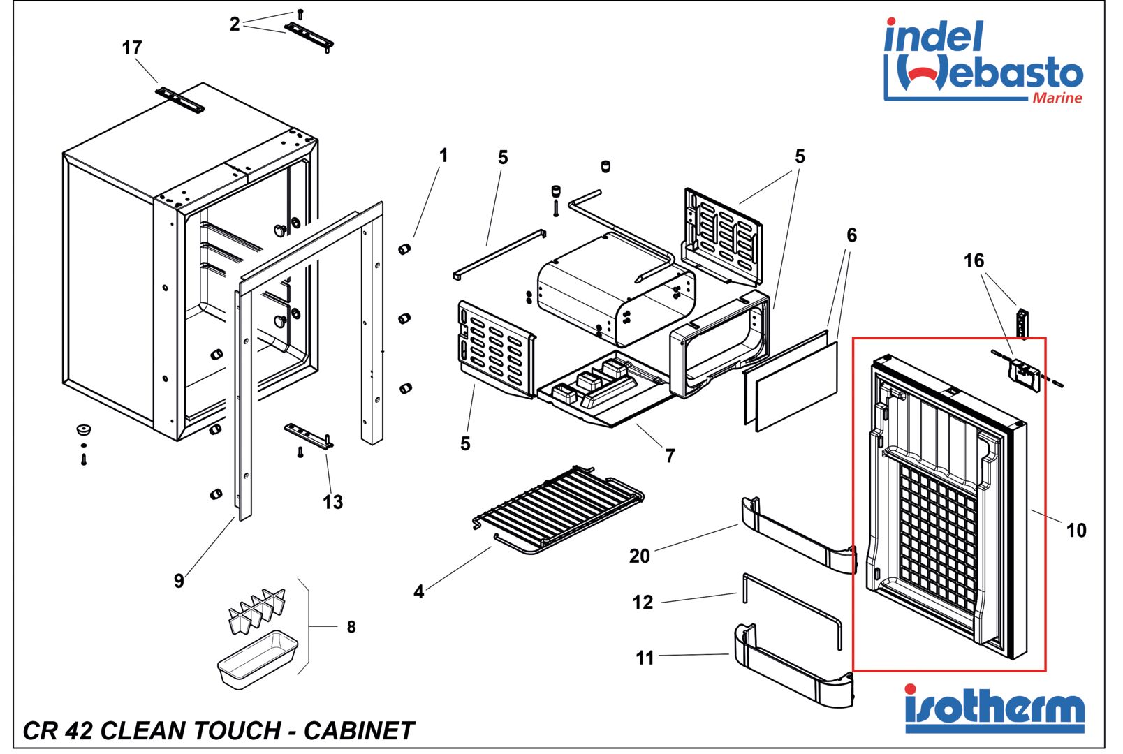 REFRIGERATOR DOOR 49L INOX, CLEAN TOUCH 1 REFRIGERATOR DOOR 49L INOX, CLEAN TOUCH