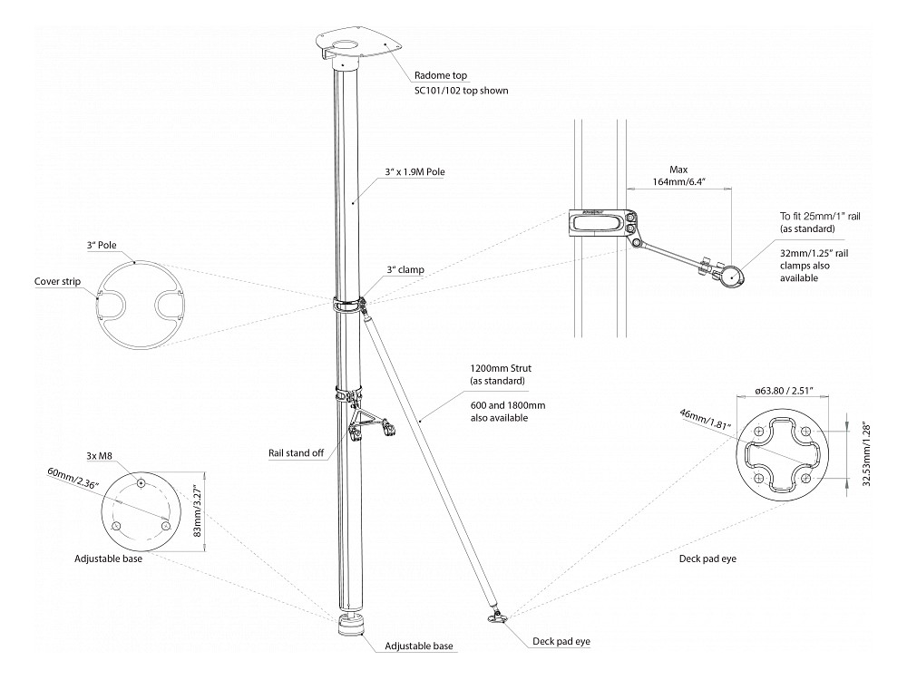 RADAR POLE 1.9M 3 RADAR POLE 1.9M - Image 3