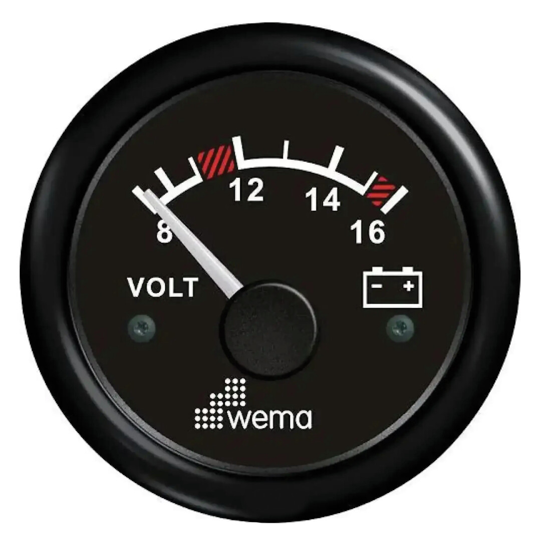 VOLTMETER 12V, BLACK 1 VOLTMETER 12V, BLACK