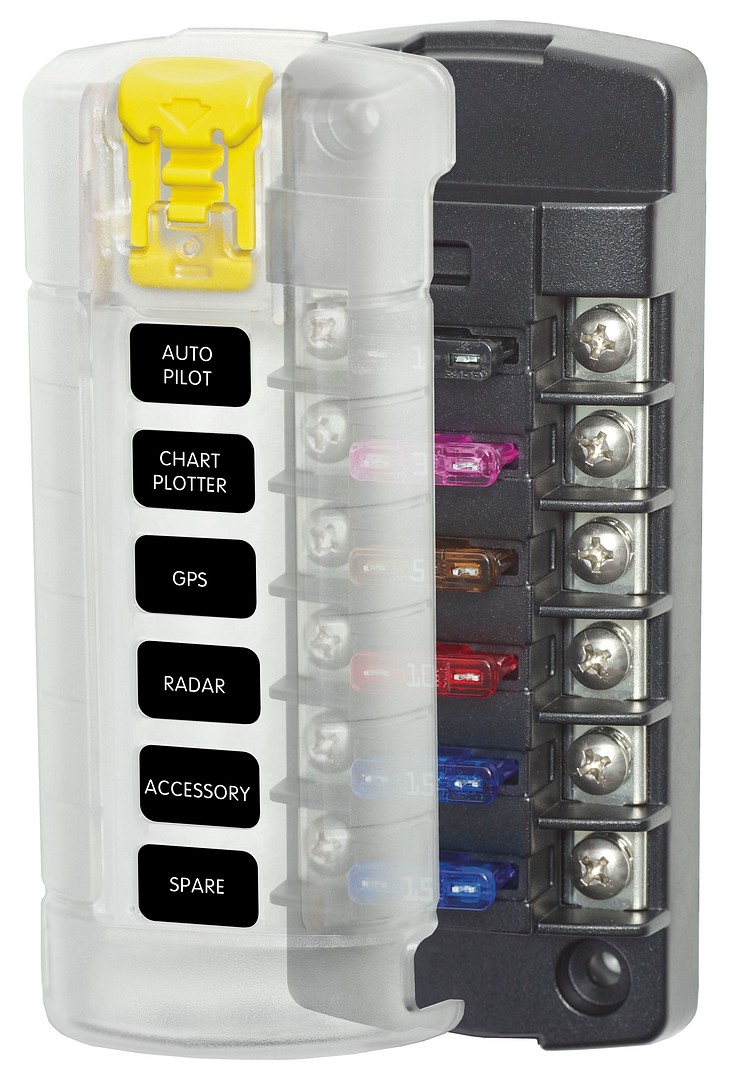 ST FUSE BOX WITH COVER, 6 FUSES 1 ST FUSE BOX WITH COVER, 6 FUSES