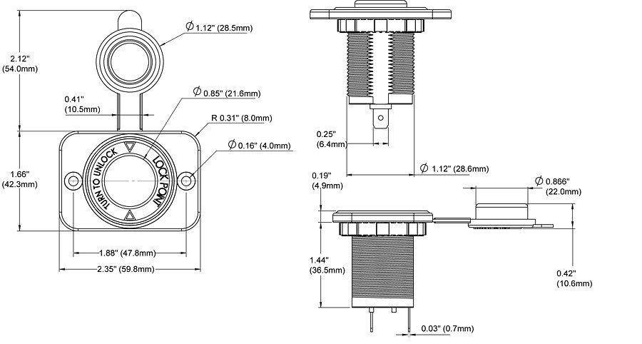 SOCKET 12V BULK 1 SOCKET 12V BULK