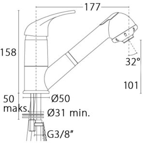 MIXER TAP JOLLY, WITH SHOWER 5 9515004515m fullhd jpg