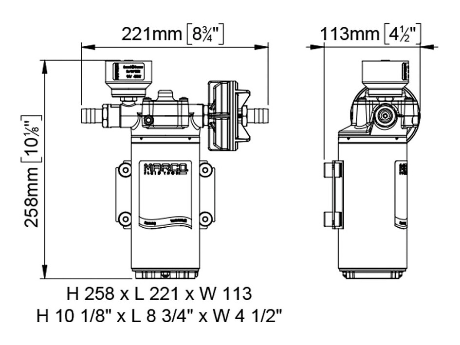 PRESSURE WATER PUMP UP12/E 36L/MIN 3 PRESSURE WATER PUMP UP12/E 36L/MIN - Image 3