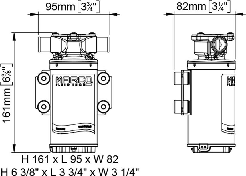 VANE PUMP 12V 28L/MIN 3 VANE PUMP 12V 28L/MIN - Image 3