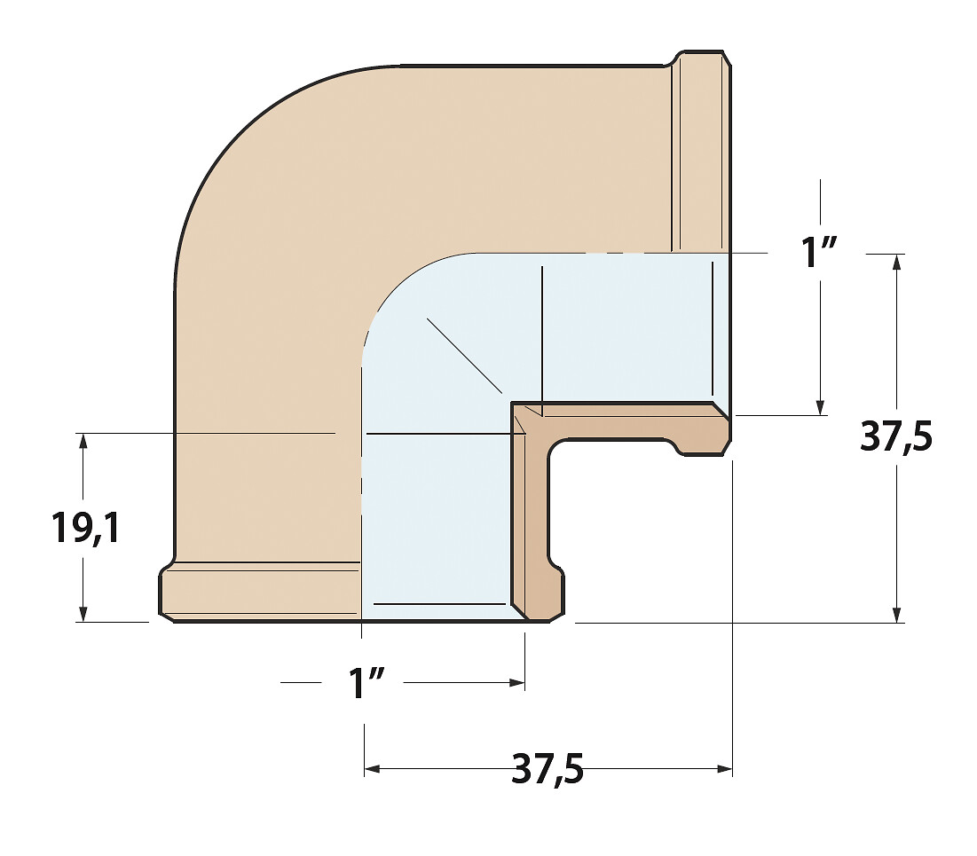 ELBOW 90° BRONZE 1' FEMALE/FEMALE 3 ELBOW 90° BRONZE 1' FEMALE/FEMALE - Image 3