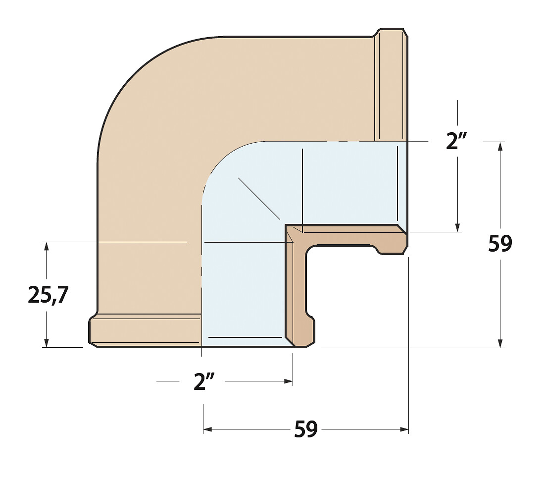 ELBOW 90° BRONZE 2' FEMALE/FEMALE 3 ELBOW 90° BRONZE 2' FEMALE/FEMALE - Image 3