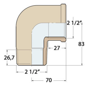 ELBOW 90° 2'1/2 MALE-FEMALE, BRONZE 5 9515015218m fullhd