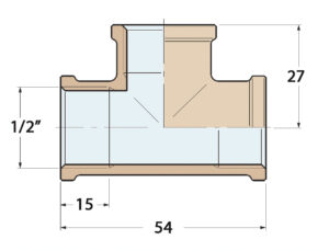 T-FITTING 1/2' BRONZE 5 9515015301m fullhd