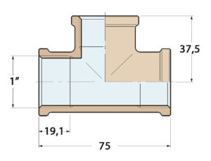 T-CONNECTOR 1' BRONZE 5 9515015303m fullhd