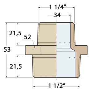 REDUCTION NIPPLE 1'1/2 X 1'1/4 BRONZE 5 9515015448m fullhd