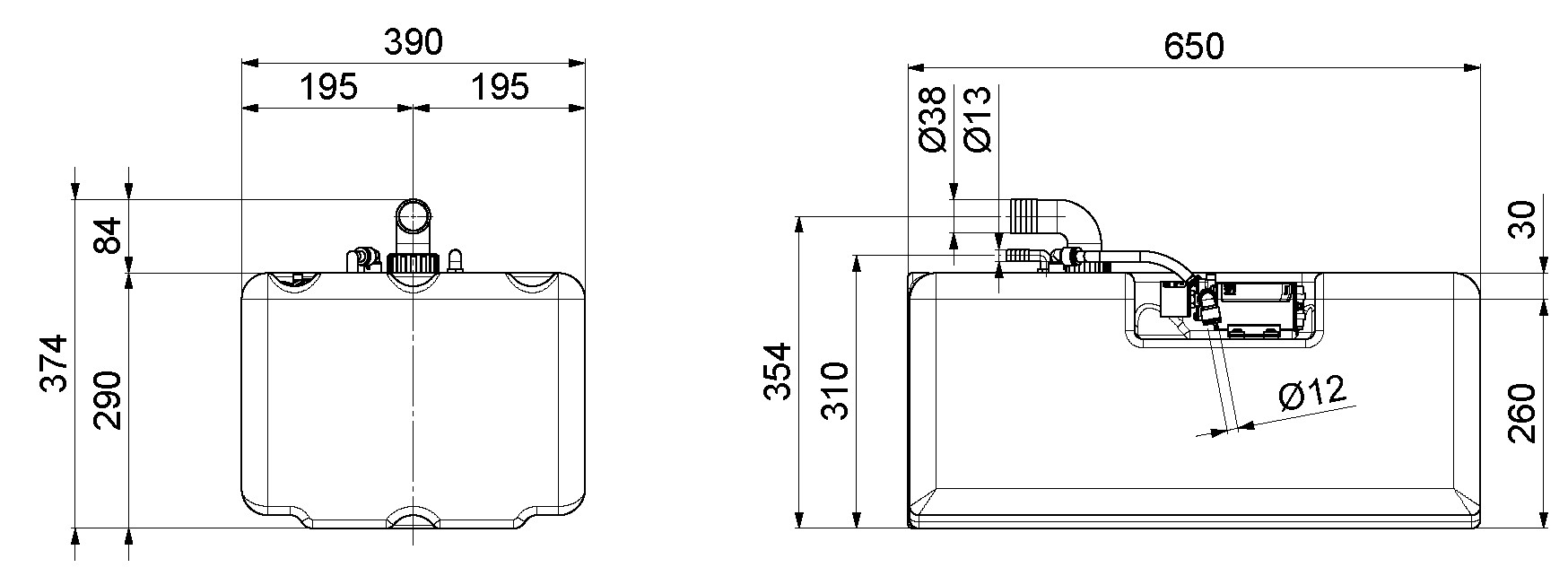 WATER TANK 67L TK2/2 5 WATER TANK 67L TK2/2 - Image 5