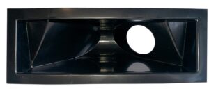VALVE HOUSING BLACK PLASTIC, LEFT