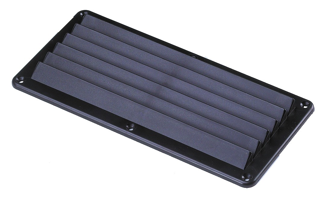 VALVE GRILLE BLACK PLASTIC, 100x200MM 1 VALVE GRILLE BLACK PLASTIC, 100x200MM