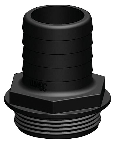 HOSE SCREW 38 MM, 1 1/2'', BSP, BLACK 1 HOSE SCREW 38 MM, 1 1/2'', BSP, BLACK
