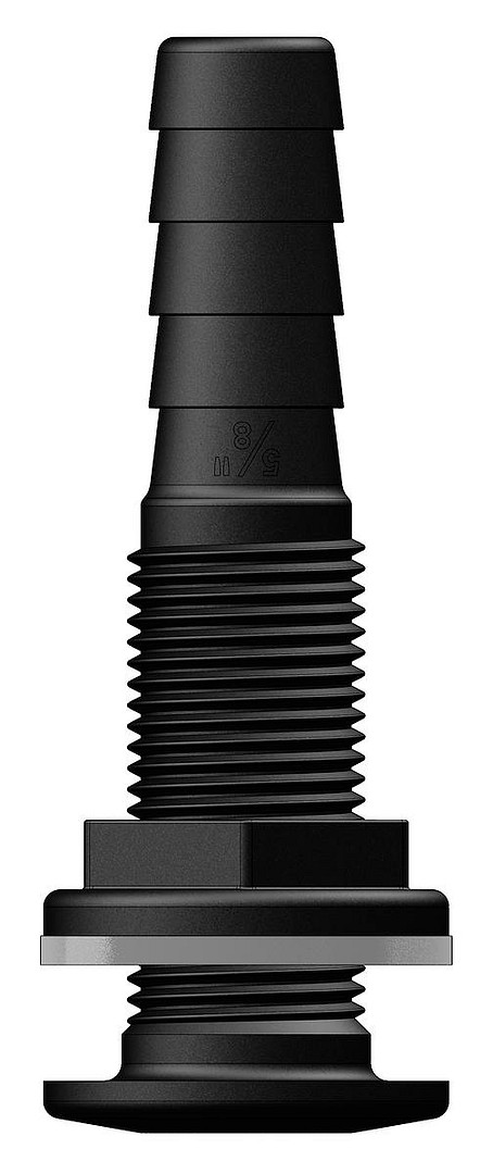 THROUGH-OUT HOSE CONNECTOR 16 MM - 1/2' BLACK 1 THROUGH-OUT HOSE CONNECTOR 16 MM - 1/2' BLACK