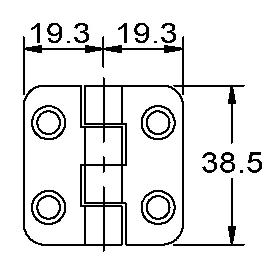 HINGE 38.5x38.5MM 2 HINGE 38.5x38.5MM - Image 2