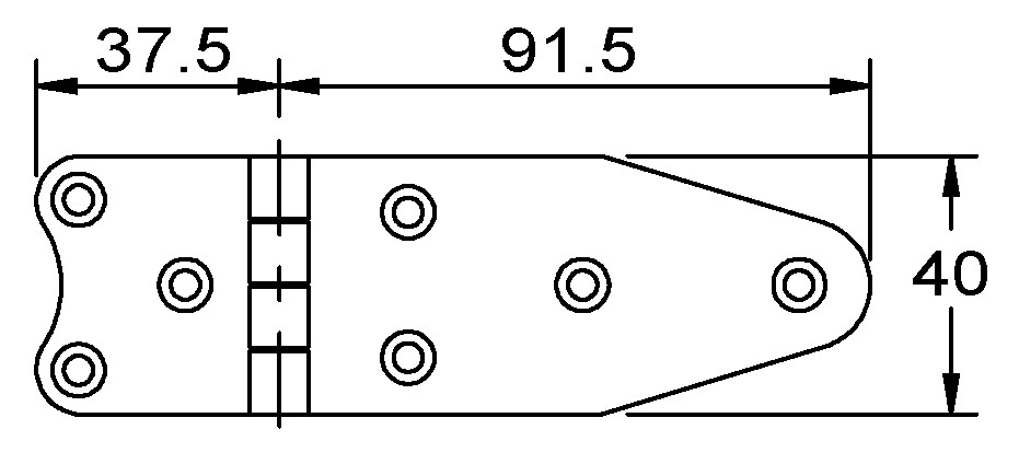HINGE 40x129MM 2 HINGE 40x129MM - Image 2