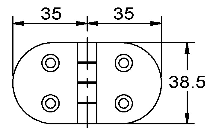 HINGE 70x38.5MM 2 HINGE 70x38.5MM - Image 2