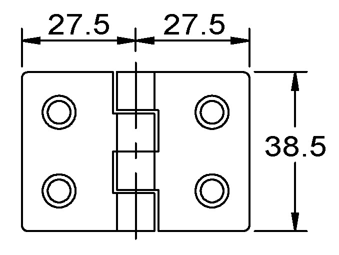 HINGE 39x54MM 2 HINGE 39x54MM - Image 2