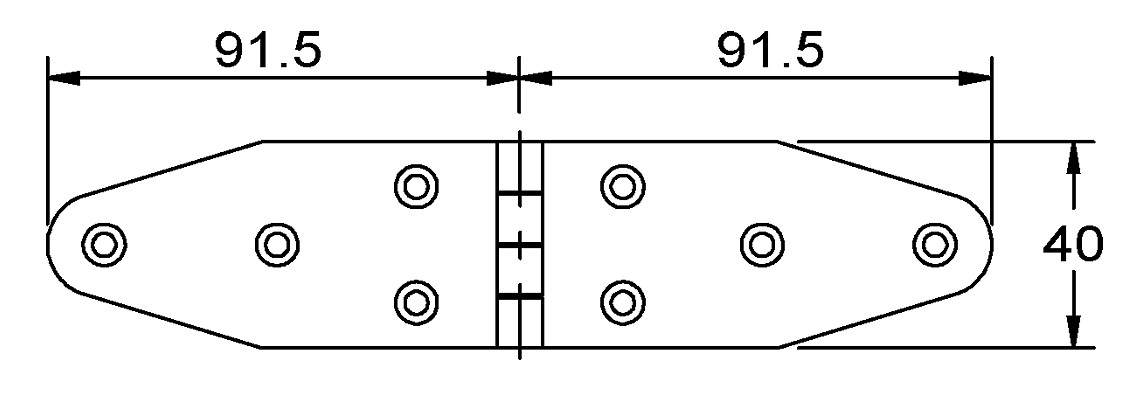 HINGE 40x183MM 2 HINGE 40x183MM - Image 2