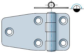HINGE 38.5x66MM 1 HINGE 38.5x66MM