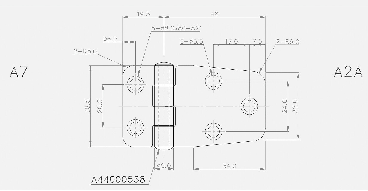 HINGE 38.5x66MM 2 HINGE 38.5x66MM - Image 2