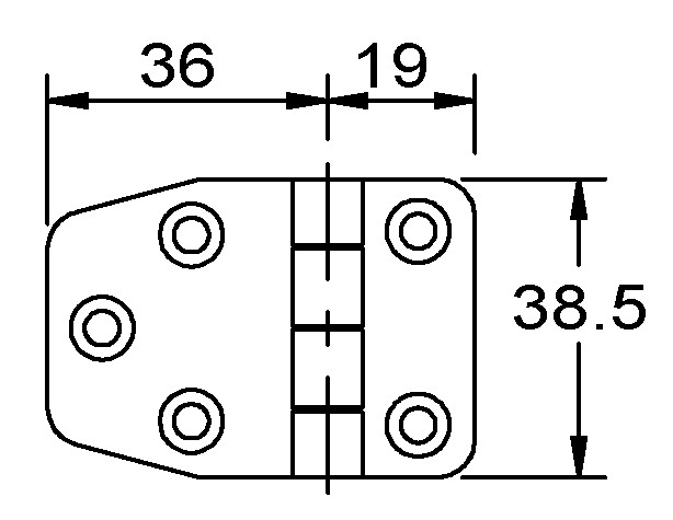 HINGE 38.5x55MM 2 HINGE 38.5x55MM - Image 2