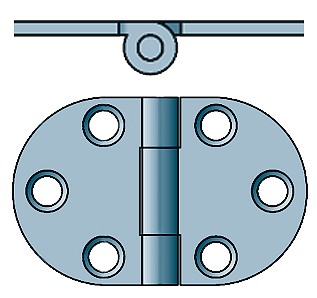 HINGE 47x30MM 1 HINGE 47x30MM