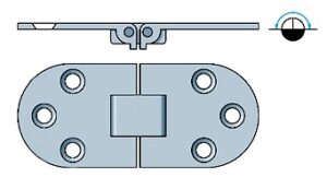 TABLE HINGE 82X30MM