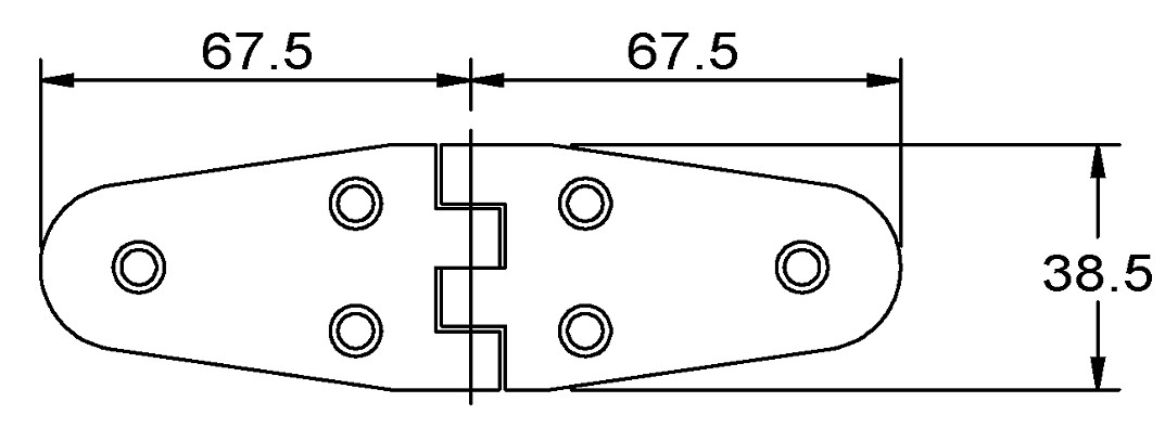 LIFTING HINGE 40x135MM 2 LIFTING HINGE 40x135MM - Image 2