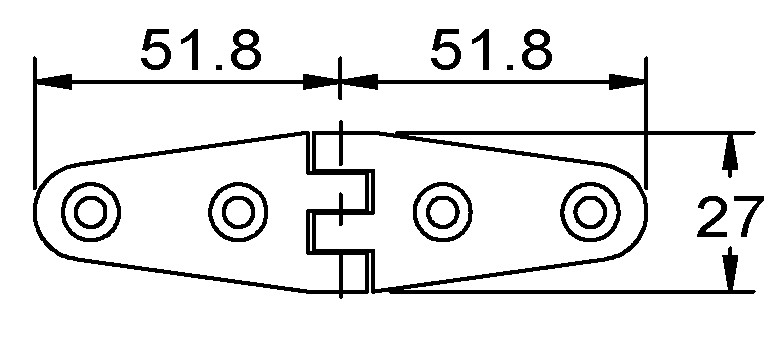 HINGE STAINLESS STEEL 102MM 2 HINGE STAINLESS STEEL 102MM - Image 2