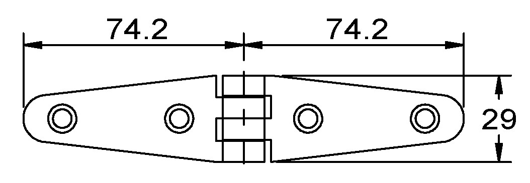 HINGE STAINLESS STEEL 152MM 2 HINGE STAINLESS STEEL 152MM - Image 2
