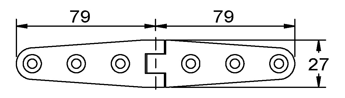 HINGE STAINLESS STEEL 155MM 2 HINGE STAINLESS STEEL 155MM - Image 2
