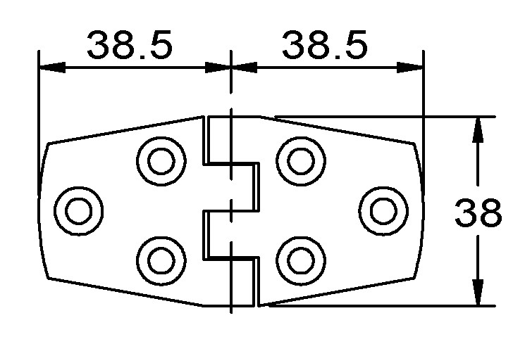 HINGE 38x77MM 2 HINGE 38x77MM - Image 2
