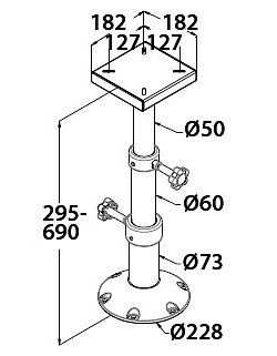EMS TABLE LEG, THREE-STEP ADJUSTMENT 3 EMS TABLE LEG, THREE-STEP ADJUSTMENT - Image 3